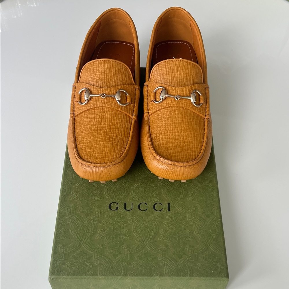 Gucci Men's Sun Oil Acapulco Leather Driving Loafer Moccasin
